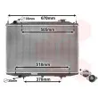 Radiateur, refroidissement du moteur VAN WEZEL 13002302 - Visuel 1