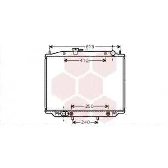 Radiateur, refroidissement du moteur VAN WEZEL 13002303