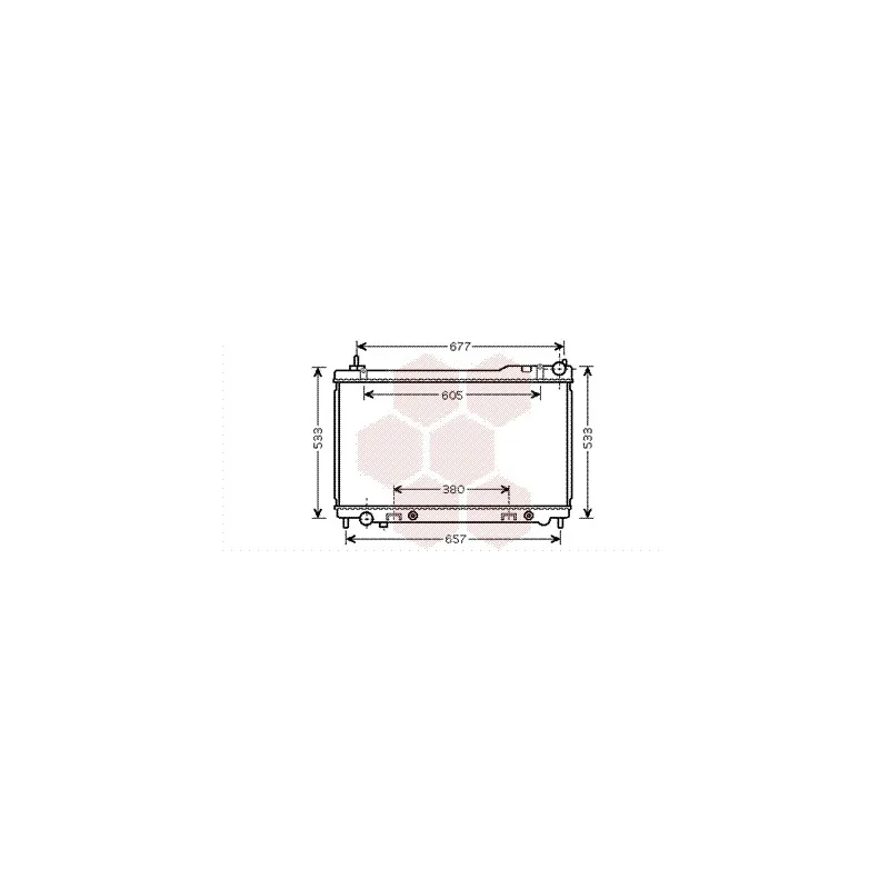 Radiateur, refroidissement du moteur VAN WEZEL 13002305