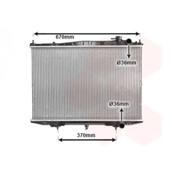 Radiateur, refroidissement du moteur VAN WEZEL 13002308