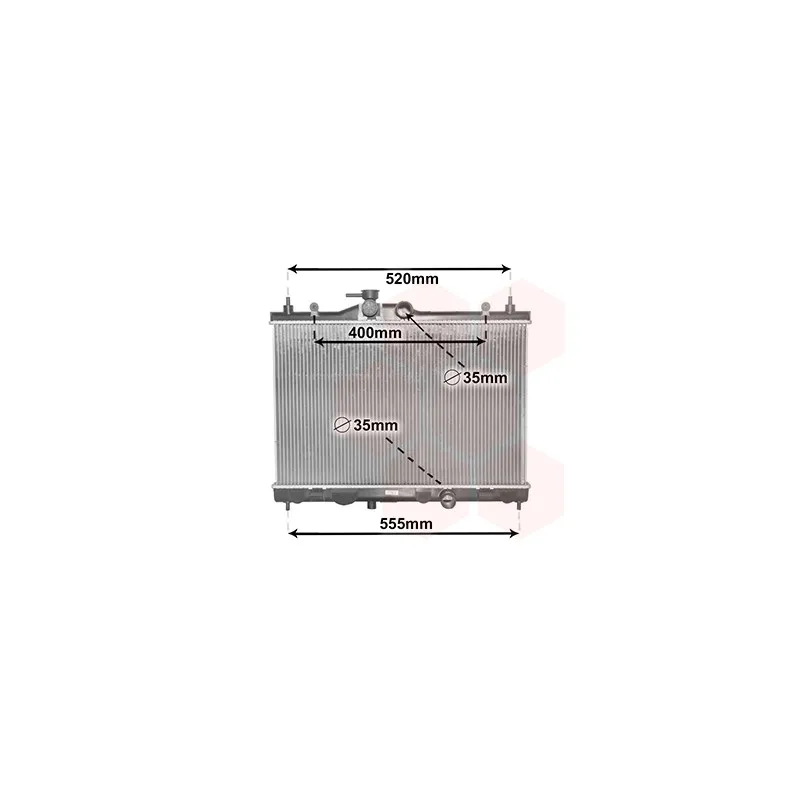 Radiateur, refroidissement du moteur VAN WEZEL 13002338