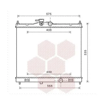 Radiateur, refroidissement du moteur VAN WEZEL 13002347