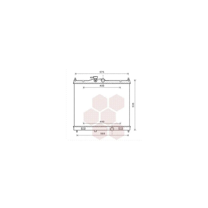 Radiateur, refroidissement du moteur VAN WEZEL 13002347
