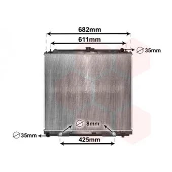 Radiateur, refroidissement du moteur VAN WEZEL 13002399