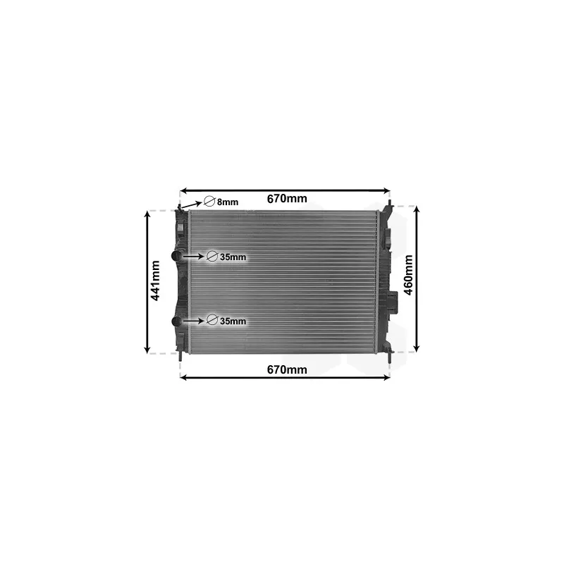 Radiateur, refroidissement du moteur VAN WEZEL 13002413