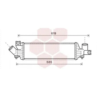 Intercooler, échangeur VAN WEZEL 13004337