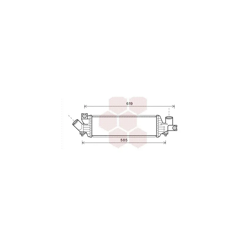 Intercooler, échangeur VAN WEZEL 13004337