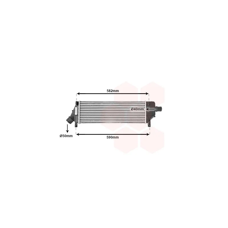Intercooler, échangeur VAN WEZEL 13004360