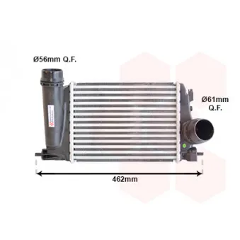 Intercooler, échangeur VAN WEZEL 13004451