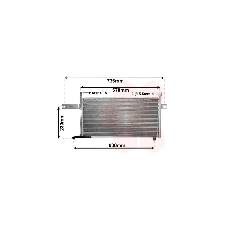 Condenseur, climatisation VAN WEZEL 13005194