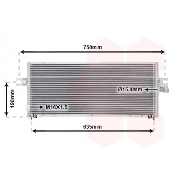 Condenseur, climatisation VAN WEZEL 13005243