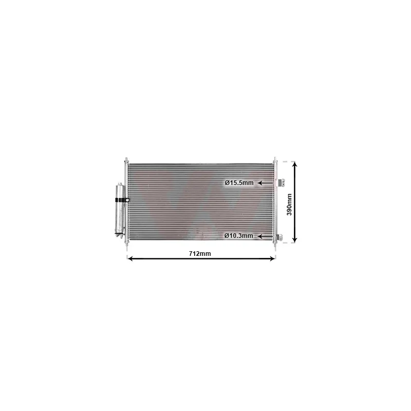 Condenseur, climatisation VAN WEZEL 13005263