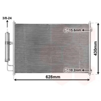 Condenseur, climatisation VAN WEZEL 13005328