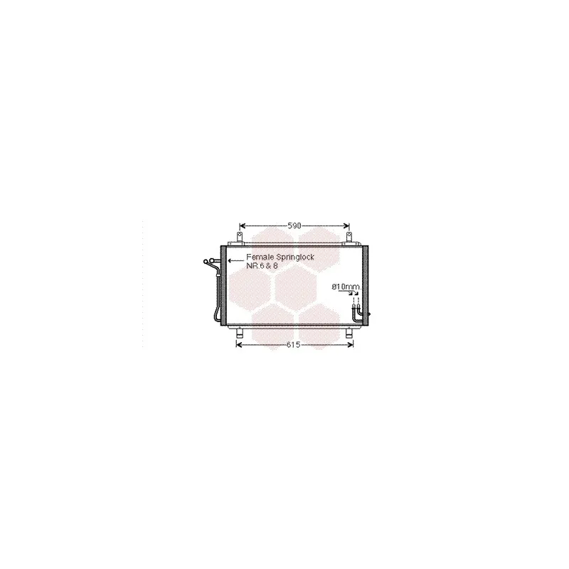 Condenseur, climatisation VAN WEZEL 13005329