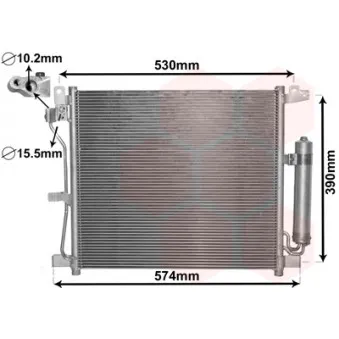 Condenseur, climatisation VAN WEZEL 13005403