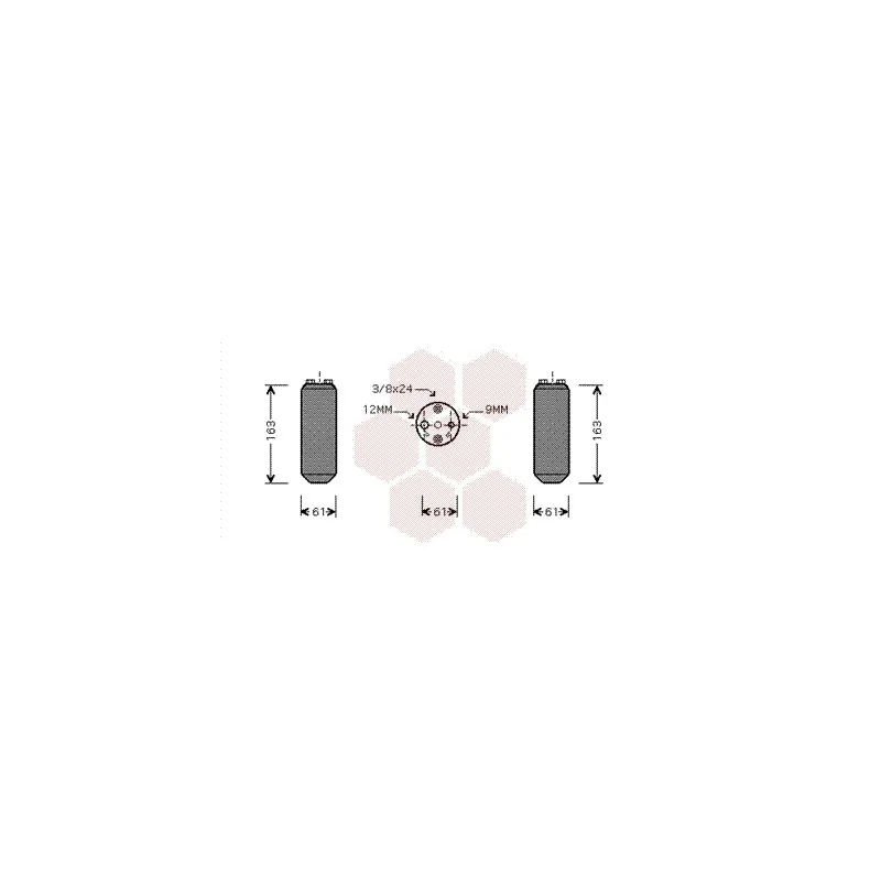 Filtre déshydratant, climatisation VAN WEZEL 1300D058