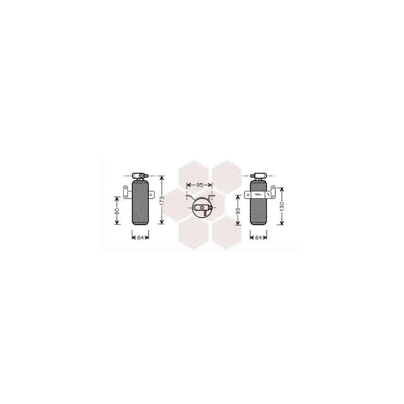 Filtre déshydratant, climatisation VAN WEZEL 1300D095