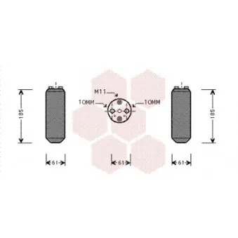 Filtre déshydratant, climatisation VAN WEZEL 1300D187