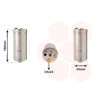 Filtre déshydratant, climatisation VAN WEZEL 1300D236