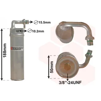 Filtre déshydratant, climatisation VAN WEZEL 1300D282