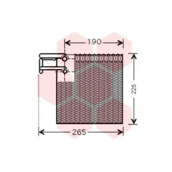 Évaporateur climatisation VAN WEZEL 1300V257