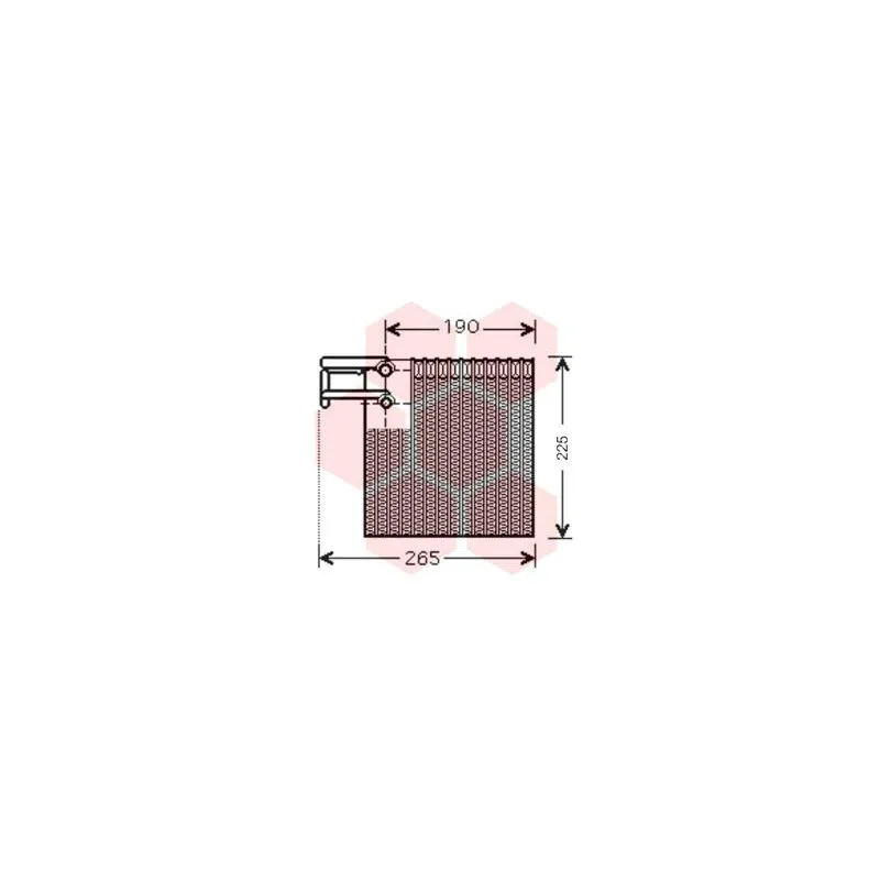 Évaporateur climatisation VAN WEZEL 1300V257
