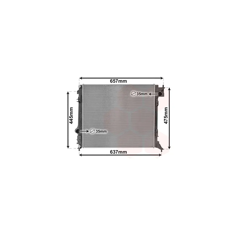 Radiateur, refroidissement du moteur VAN WEZEL 13012701