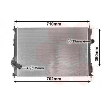 Radiateur, refroidissement du moteur VAN WEZEL 13012702