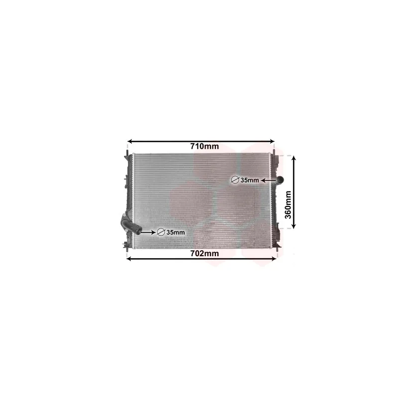 Radiateur, refroidissement du moteur VAN WEZEL 13012702