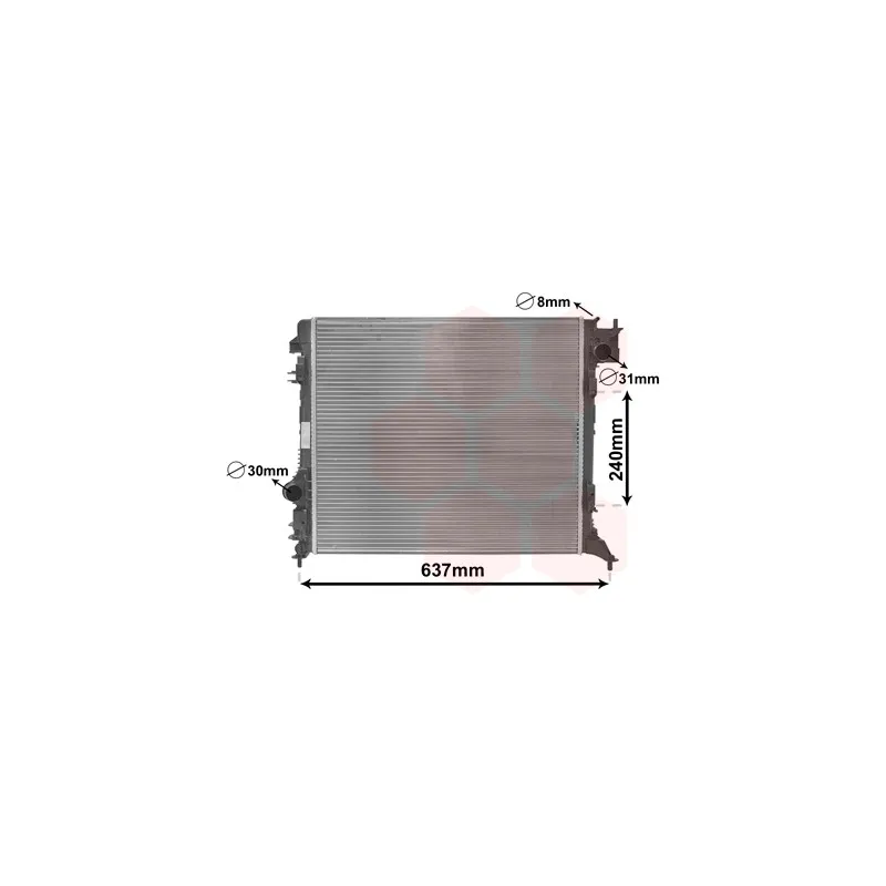 Radiateur, refroidissement du moteur VAN WEZEL 13012703