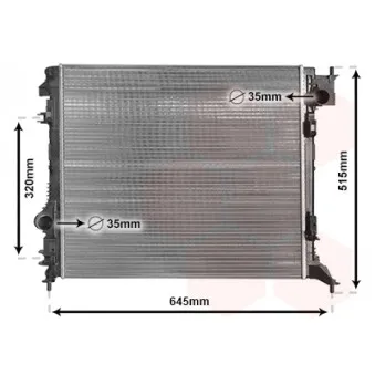 Radiateur, refroidissement du moteur VAN WEZEL 13012704