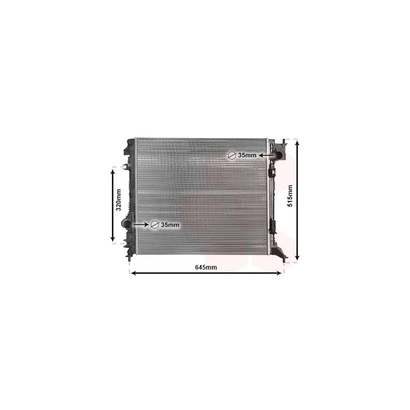 Radiateur, refroidissement du moteur VAN WEZEL 13012704