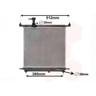 Radiateur, refroidissement du moteur VAN WEZEL 13012706