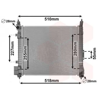 Radiateur, refroidissement du moteur VAN WEZEL 13012707