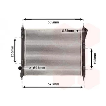Radiateur, refroidissement du moteur VAN WEZEL 13012711