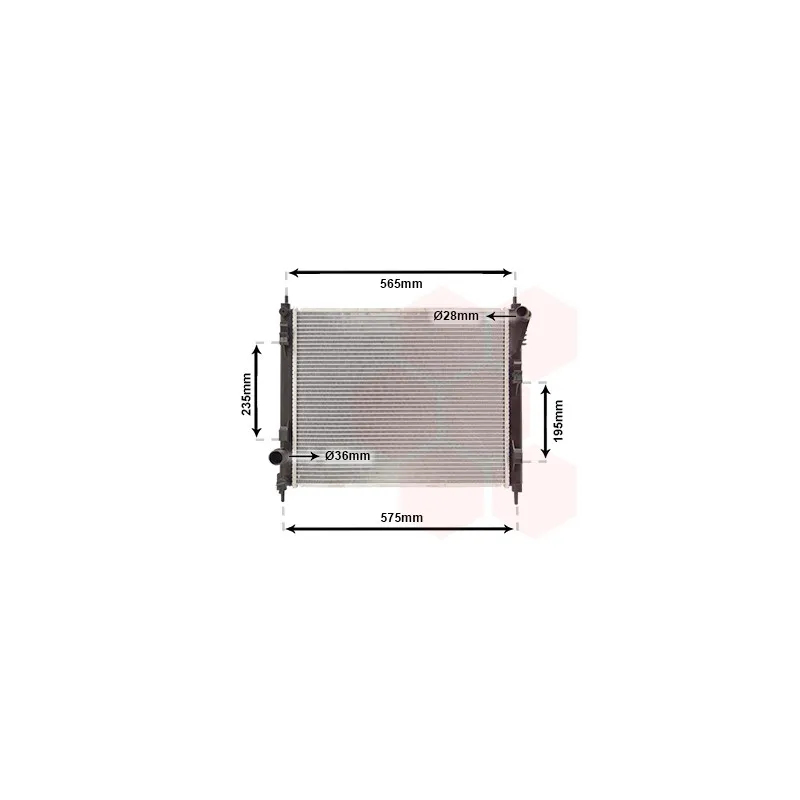 Radiateur, refroidissement du moteur VAN WEZEL 13012711