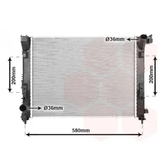 Radiateur, refroidissement du moteur VAN WEZEL 13012714