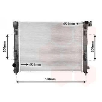 Radiateur, refroidissement du moteur VAN WEZEL 13012715