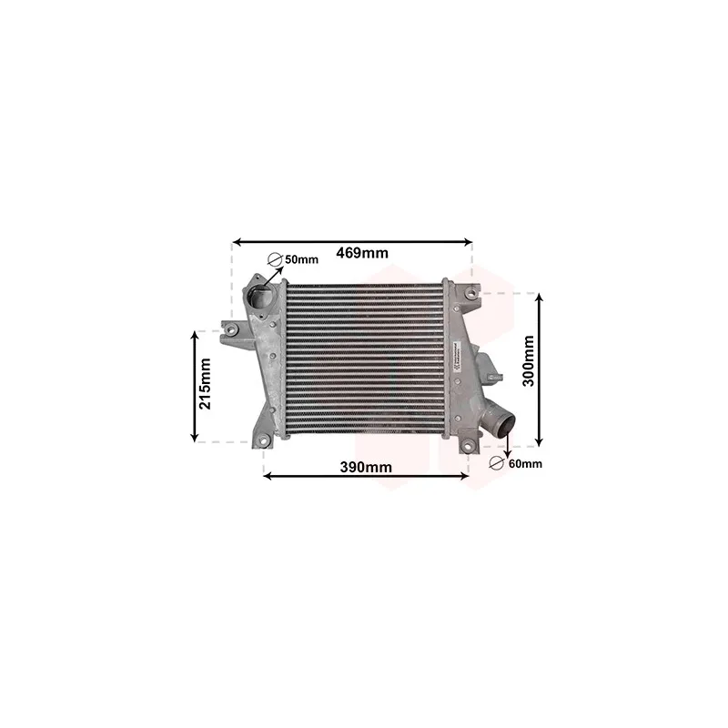 Intercooler, échangeur VAN WEZEL 13014700