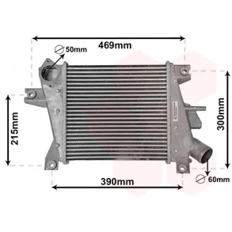 Intercooler, échangeur VAN WEZEL 13014702