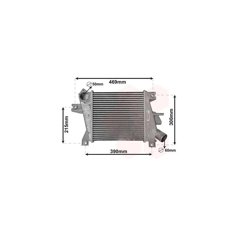 Intercooler, échangeur VAN WEZEL 13014702