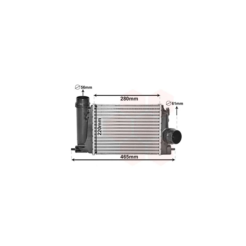 Intercooler, échangeur VAN WEZEL 13014703