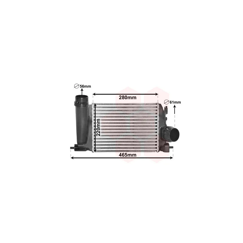 Intercooler, échangeur VAN WEZEL 13014706
