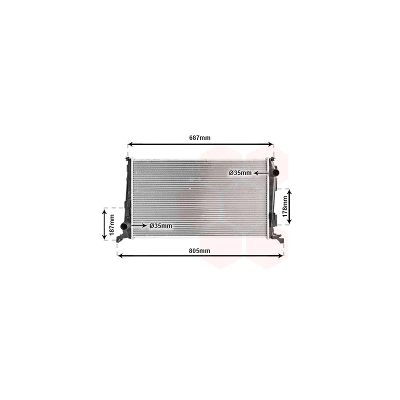 Radiateur, refroidissement du moteur VAN WEZEL 15002005
