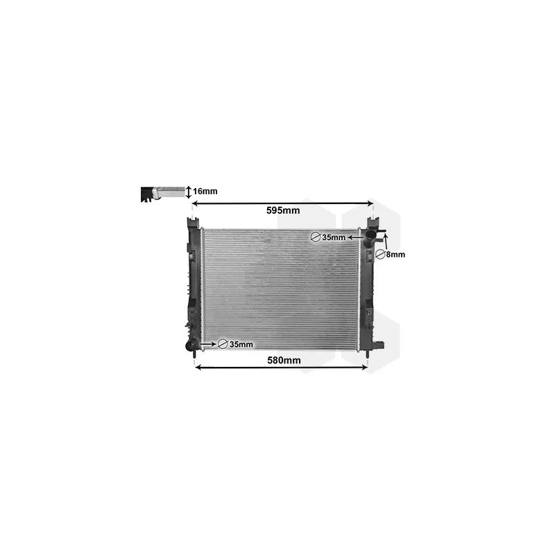 Radiateur, refroidissement du moteur VAN WEZEL 15002007