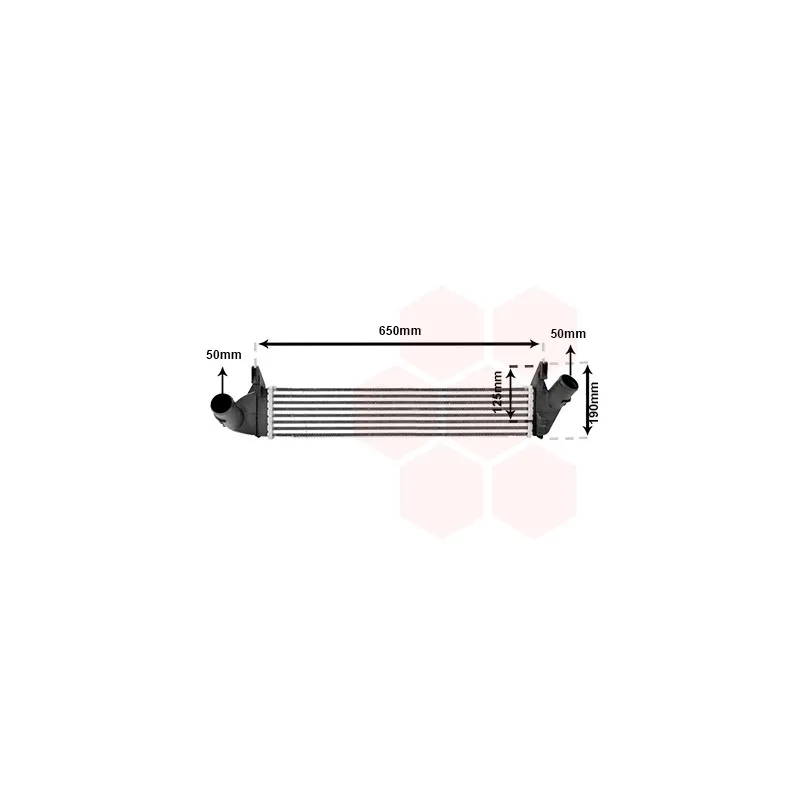 Intercooler, échangeur VAN WEZEL 15004006