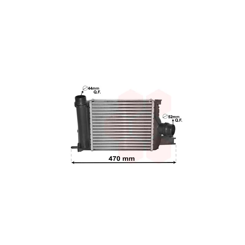Intercooler, échangeur VAN WEZEL 15004013