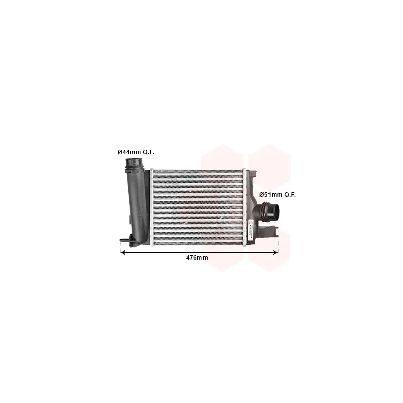 Intercooler, échangeur VAN WEZEL 15004642
