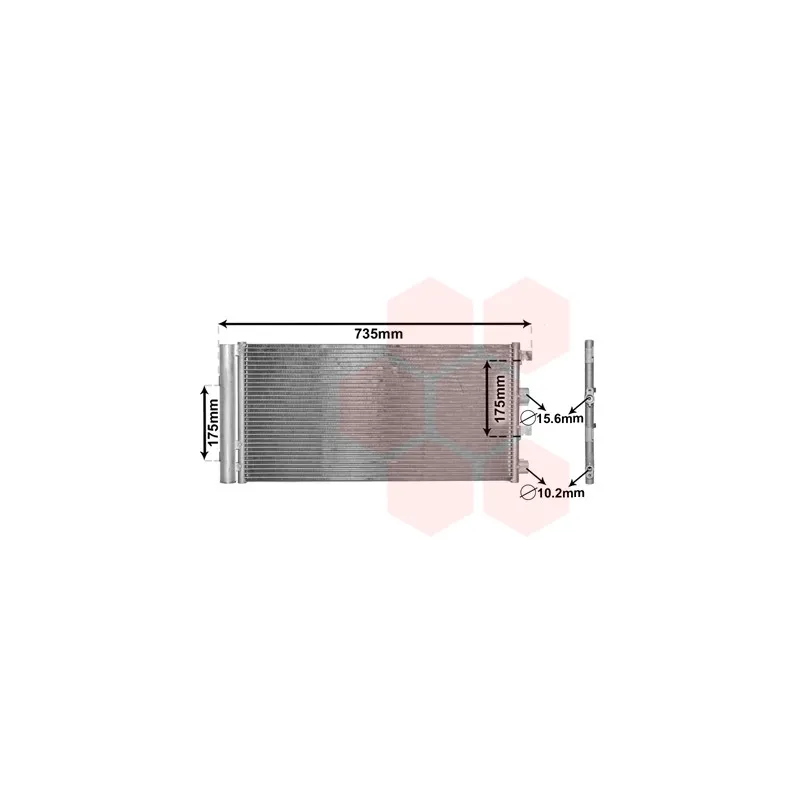 Condenseur, climatisation VAN WEZEL 15005004