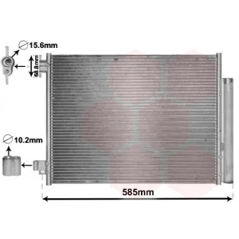 Condenseur, climatisation VAN WEZEL 15005011